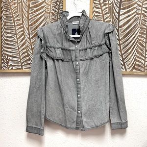 Button Down with Ruffles